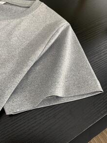 Cartoon Skateboard & Letter Print Round Neck T-Shirt For Young Boys