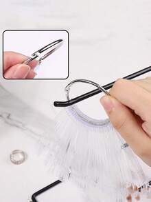 1 件装美甲扇形展示收纳架重型金属收纳架，适用于凝胶抛光、美甲装饰 - 坚固的结构节省空间的台面或零售店装饰 - 沙龙和家庭使用 - 彩色 - 查看 6