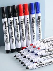 Multi-Color Dry Erase Markers, Vibrant Colors, Easy To Wipe Off Without Leaving Traces, Quick-Drying. A Writing And Annotation Tool For Students And Professionals, Suitable For Classroom Teaching, Art Creation, And Business Meetings. Also An Essential Gift For New Year And Christmas.