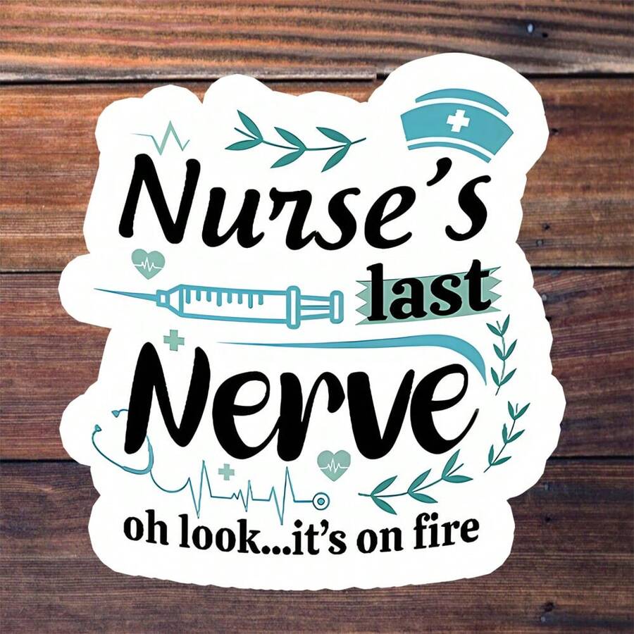 3-Inch "Nurse Humor Relief" Sticker - Humorous - Themed Vinyl Sticker With Medical Icons & Text Art For Laptops, Notebooks, Water Bottles, Nurse Enthusiasts, And Fun Decor | Great For Healthcare Workers, Stress - Relief Seekers, And Those Into Playful Nursing Puns