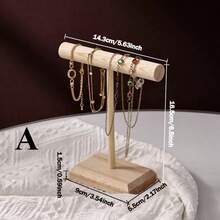 1pc Jewelry Holder, Jewelry Organizer Stand, Wooden Jewelry Bracelet Watch Display Tower, Bangle Scrunchie Necklace Holder Storage Stand Valentine Day