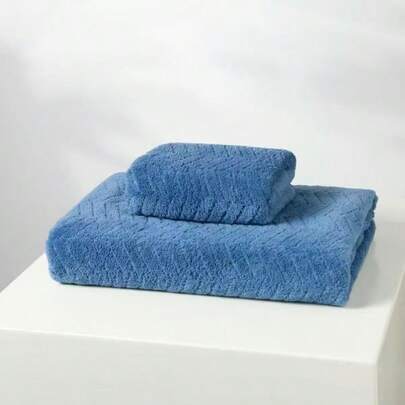1pc Ultra Soft Microfiber Towel, Modern Style, 280 GSM, Quick Dry, Non-Woven, 100% Polyester, Soft & Absorbent, Colorfast, Suitable For Bathroom And Home, Towel And Face Cloth Set, Holiday Essential