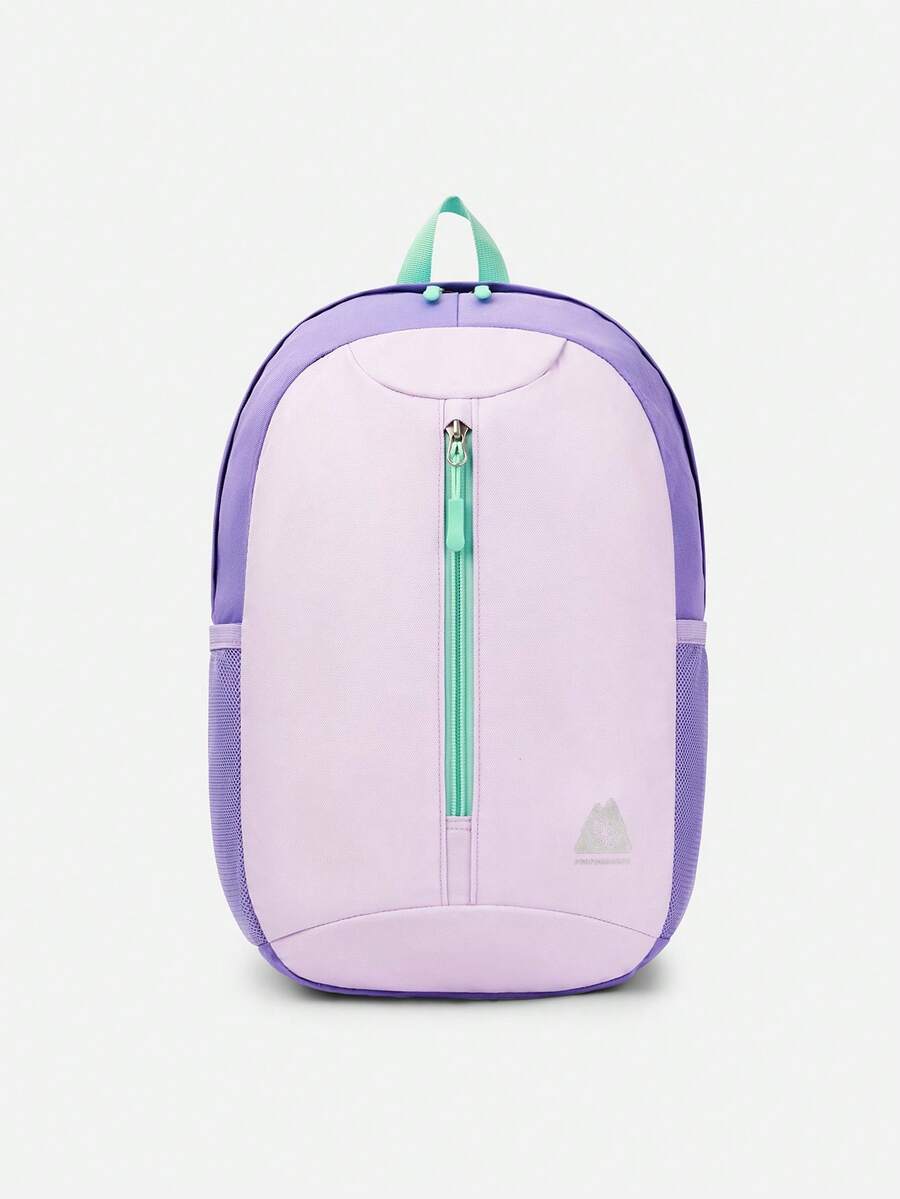Balabala Kids Backpack Large Capacity Color Block Comfortable Daypack - Purple - View 1