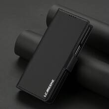 OUKNOEO Fashion Business Faux Leather Phone Case, Compatible With Samsung Galaxy Z Fold 7 6 5 4 3, With Pen Slot And 3 Card Slots, Anti-Theft Plush Wallet Style Protective Cover - Black - View 10