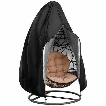Hanging Egg Chair Cover, 190 * 115cm Patio Egg Chair Covers Heavy Duty With Zipper & Drawstring, 210D Oxford Garden Hanging Swing Cover Waterproof, Windproof, UV Resistant, Insect Resistant