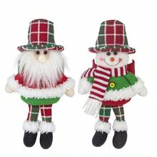 1/2 piezas Decoraciones navideñas Sujetadores de cortina con diseño de Papá Noel y muñeco de nieve, decoración del hogar y celebraciones festivas para Navidad, Halloween, Acción de Gracias