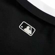 MLB Męskie i damskie koszulki polo z krótkim rękawem, uniwersyteckie koszulki polo z odkrytym dekoltem, koszulki codzienne, koszulki sportowe z klapami 3APQV0353-50BKS