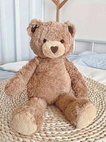1pc Soft & Cuddly Plush Teddy Bear - Adorable Stuffed Animal With Velvety Fur, Perfect Gift For Birthday, Christmas, New Year, Valentine's Day, Wedding Party, And All Occasions