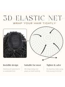 Curly Ponytail Extension - Voluminous Kinky Curly Hairpiece With Drawstring, Natural Brown (Light Dark Brown Highlights) - Easy Clip-In/Attach For Parties, Cosplay, Everyday - Afro Kinky Curly Hairstyle Add-On, Cosplay Accessory, Elegant Hairstyle, Easy Clipin Hair - 1B - 查看 4