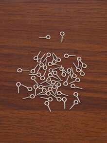 50Pcs/Lot 10/12/17.5mm 304 Stainless Steel Small Tiny Eye Pins Fit DIY Handmade Supplies Eyepins Hooks Eyelets Screw Threaded Clasps Hooks For Jewelry Making Finding Accessories - Sheep Eye Spiral Needle - View 2