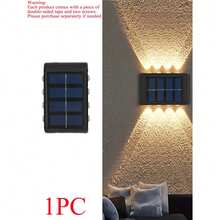 1/2pcs Warm/White 8LED Solar Powered Garden Lights, Indoor Decorative Wall Lights With Convex Lens, Outdoor Fence Lights, Stair Lighting, Wall Decor Lights, IP44 Household LED Landscape Lights, Suitable For Outdoor, Yard, Villa, Fence, Patio, Garden - 8LED-wall Light - View 15