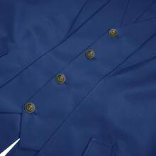 Mens Pirate Coat Steampunk Jacket Tailcoat Renaissance Jacket Halloween Hatter Costume - Màu xanh lam - Xem 5