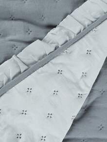 Bedspread Double / Queen / King 200 Thread Count Super Soft Double Sided 3 Pieces Ruffle Alice Bedspread - 灰色 - 查看 3