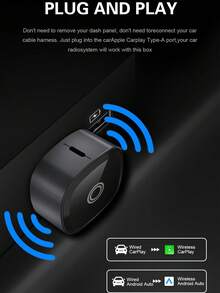 Acodo 2025 New Ultra Mini CarPlay AI Box Wired To Wireless CarPlay And Android Auto 2-In-1 Adapter Plug And Play Compatible With 99% Original Cars With Wired CarPlay/Android Auto 2.4~5.0 GHz WiFi5 Stylish And Portable