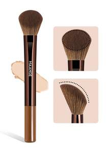 MAANGE 1/2/6件套专业化妆刷套装，可重复使用便携式化妆刷，包括散粉刷、腮红刷、遮瑕刷、修容刷、鼻刷、细节刷、粉底刷，适用于液体化妆品，适合日常面部彩妆，赠品 - 咖啡棕 - 查看 12