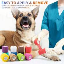 48/24/16/12/8/6/4件 12色。自粘绷带。透气粘性绷带。包裹卷。弹性自粘胶带。适用于伸展运动、体育活动、手腕、脚踝、兽医 2.5厘米/5厘米/7.5厘米/10厘米*450厘米。 - 彩色 - 查看 6