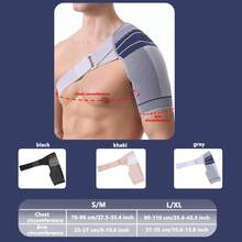 Stability Shoulder Brace Compression Sleeve For Rotator Cuff Support, Dislocated AC Joint, Frozen Shoulder Unwell,Fit For Left And Right Shoulder,For Fitness, Daily Work, Tennis, Badminton