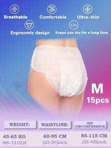 5/15 piezas, Bragas menstruales, Toallas sanitarias, Toallas sanitarias tipo pantalón para la noche, Anti-fugas laterales, Transpirables, Altamente absorbentes, Suaves y transpirables, Bragas de menstrual, Buen sueño toda la noche, Ropa interior menstrual a prueba de fugas, Ropa interior absorbente