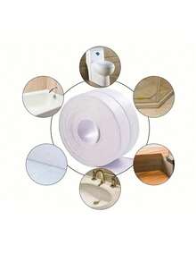 自粘式浴室密封胶带 - 适用于浴缸、淋浴间、水槽、马桶、地板和墙壁边缘的重型防水密封胶 - 简易 DIY 防水解决方案，马桶密封 | 光滑表面 | 防水粘合剂 - 彩色 - 查看 8