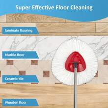 3 đầu lau nhà bằng sợi microfiber thay thế - Dễ dàng vệ sinh, đầu lau có thể giặt được. - Nhiều màu - Xem 2