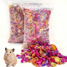 50g Mixed Dried Flowers For Hamster Bedding For /Dwarf Hamsters & Gerbils | Lab-Certified Dust-Free, 5X Absorbency Plant Fiber | For Rabbits & Chinchillas