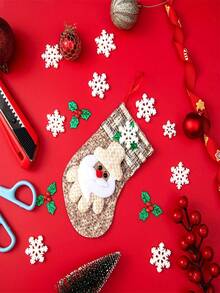 10/50/100 pièces Décorations de flocons de neige de Noël Style de combinaison de couleurs aléatoires - Idéal pour les artisanats DIY, les ornements et les décorations de cadeaux