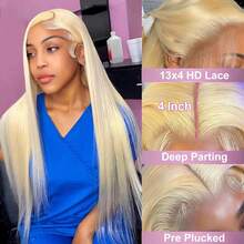 30Inch 13x4 613 Straight Wigs 613 Honey Blonde Lace Front Human Hair Wigs 200 Density 13x4 Brazilian 13x6 613 Color Lace Frontal Wigs For Women - S613 - Xem 2