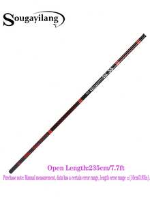 SOUGAYILANG Basic/Lightweight Portable Carbon Fiber Fishing Rod, Stream Rod, Short Section Rod - Red - View 18