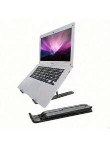 1PC Universal Laptop Tablet Stand, Hanging Plastic Folding Portable Stand, Easy To Increase Height And Heat Dissipation 7-Level Adjustable Portable Foldable Laptop Stand Cooling Holder ﻿,Laptop Stand, Desktop Folding, Mobile Phone, Tablet Height Increasing, Suspended Stand, Portable With Heat Dissipation Base