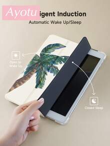 Ayotu 椰子树保护套适用于 iPad 10.2 英寸 2021/2020 iPad 第 9/8 代，兼容三星 Galaxy Tab A8 10.5 英寸 2022，兼容华为 Matepad 10.4/Tab，带笔架，支持自动睡眠/唤醒盖，时尚保护套 - 彩色 - 查看 5