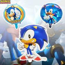 Sega 3pcs Per Pack  Officially Licensed Cool Cartoon Balloon Set Garland Decoration Birthday Party Supplies Gifts