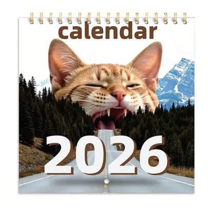 2026 Wall Calendar, Dry Eraseable, English, Humorous Daily Views, Great For Home And Office Decoration - 12 Month Hanging Date Tracker, Christmas, New Year Gift, Clear Images, Suitable For Halloween, Christmas, And Thanksgiving