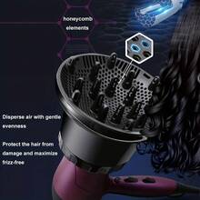 1 件可调节卷发扩散器 | 通用扩散器附件，适用于 1.45-3.14 英寸吹风机 | 细发、浓密发质、自然波浪发质、卷发、沙龙工具、母亲节礼物、生日礼物 - 彩色 - 查看 7