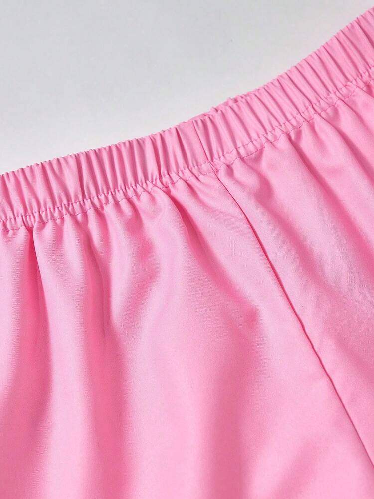 少女花卉印花长袖上衣和蝴蝶结数码印花裤套装 - 白色 - 查看 6