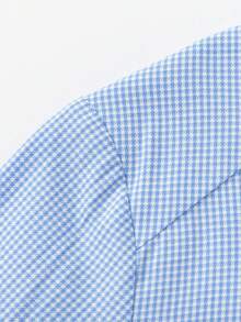 Balabala Mädchen Bluse 2025 Neuer Herbst Flanell Karoknopf-Oberteil - blauer Farbton - Übersicht 3