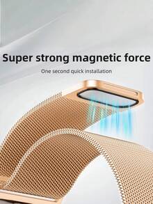 1条女士时尚玫瑰金米兰尼斯金属表带，适用于三星智能手表，通用18mm/20mm/22mm不锈钢磁吸表带，适用于三星Galaxy Watch 7/6/5/4/3（40mm/44mm）、Galaxy Active 2（40mm/44mm）、三星Galaxy Watch 3（42mm/46mm）。 - 玫瑰金 - 查看 3