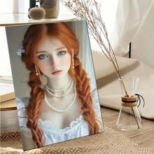 Una pintura en marco de madera, retrato extremadamente hermoso y llamativo de una dama pelirroja, adecuada para arte decorativo en sala de estar, dormitorio y baño.Pinturas decorativas para sala de estar, póster con marco, pósters, pinturas de pared, marcos de cuadros, Virgen de Guadalupe, salas de estar.cuadros decorativos para sala,poster,con marco,posters,cuadros para la pared ,marcos para cuadros,cuadro,virgen de guadalupe,salas - transparente - Ver 4