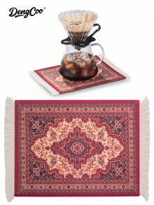 Dengcoo 1 件咖啡壶垫、流苏咖啡垫、咖啡杯垫、咖啡压垫、饮料垫、桌垫、餐垫、鼠标垫、防滑耐热垫 - 咖啡墊 - 查看 1