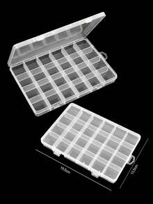 28 Grid Transparent Exquisite Jewelry Storage Box Plastic Jewelry Craft Painting Storage Box Used For Classifying Storing Small Parts, Electronic Components, Nail Accessories, Jewelry In An Orderly Manner