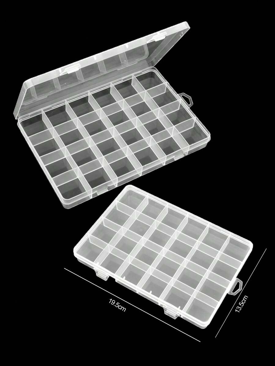 28 Grid Transparent Exquisite Jewelry Storage Box Plastic Jewelry Craft Painting Storage Box Used For Classifying Storing Small Parts, Electronic Components, Nail Accessories, Jewelry In An Orderly Manner