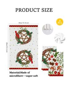 2 buc acuarelă Crăciun pitic roșu și alb camion brad de Crăciun auriu și argintiu fulgi de zăpadă om de zăpadă care ține cadouri Moș Crăciun globuri de Crăciun conuri de pin model Poinsettia prosoape de bucătărie decorațiuni pentru petreceri de Crăciun prosoape de bucătărie prosoape de bucătărie prosoape de mână prosoape de bucătărie prosoape de bucătărie pentru uscare potrivite pentru bucătărie restaurant masă