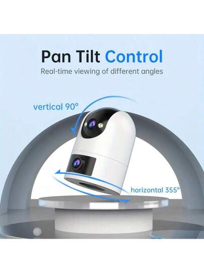 5G Dual 3MP Security Camera 360° PTZ, Night Vision, Indoor/Outdoor Way Audio, Motion Tracking view 4