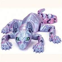 1pc 3D Printed Hairless Siamese Cat Figurine Toy, Animal Model Craft, Gift For Birthday, Holiday, Halloween, Christmas,