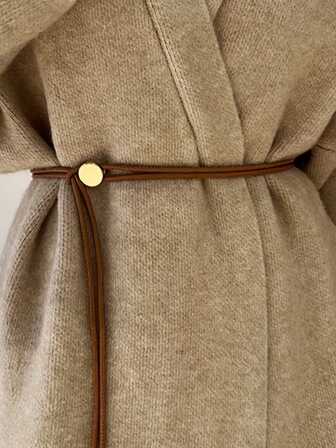 1pc Women's Waist Rope, Fashionable Solid Color Belt, Elegant Decoration For Dresses, Coats, Sweaters