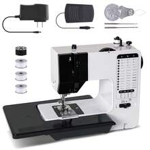 Senmeo Upgraded Professional Portable Electric Sewing Machine, 38 Stitches Multi-Functional Tabletop Automatic Sewing Machine, Overlocked Edge, With LED Lights, Foot Pedal Home Sewing Machine, Self-Extension Table Sewing Machine, Suitable For Parents, Beginners, Hobbyists, Lightweight And Easy To Use, Ideal For Repair, DIY And Crafts. - 美規A型插(110-127V) - 查看 13