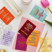 50pcs/Set Bible Verse Cards, Mini Scripture Cards, Motivational Cards, Encouragement Cards, Christmas Gift Prayer Cards, Christian Inspirational Cards For Men And Women, Encouragement Gift. - Multicolor - View 9