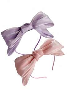 1 Stück Kinder Mehrfarbiges Mesh Schleifchen Haarband, modisches & süßes Accessoire geeignet für den täglichen Gebrauch