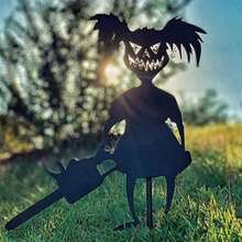1pc Halloween Ghost Zombie Metal Garden Yard Stake Decor, Outdoor Spooky Halloween Decoration,Christmas - Black - View 4