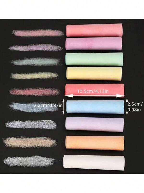 Large Colored Chalk. The Streets Are Easy To Rub With Industrial Chalk Without Dust. Street Steel Pipe Boat Wooden Marker Chalk. Colored White Chalk. Teaching Tools For Teachers. Student Chalkboard Whiteboard Graffiti Stationery Chalk [Fragile Items, Damage Does Not Affect The Use]