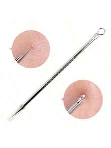 Stainless Steel Acne Removal Tool Blackhead Acne Removal Kit Pointed Acne Picking + Circular Squeezing Dual-Function Design The Same Acne Needle As The Beauty Salon And Disinfected Acne Needle Accurate Blackhead Acne Removal Tool Non-Slip Handle Comfortable Grip Essential Artifact For Skin Management Portable Acne Cleaner Acne Needle For Sensitive Skin - Grey - View 1